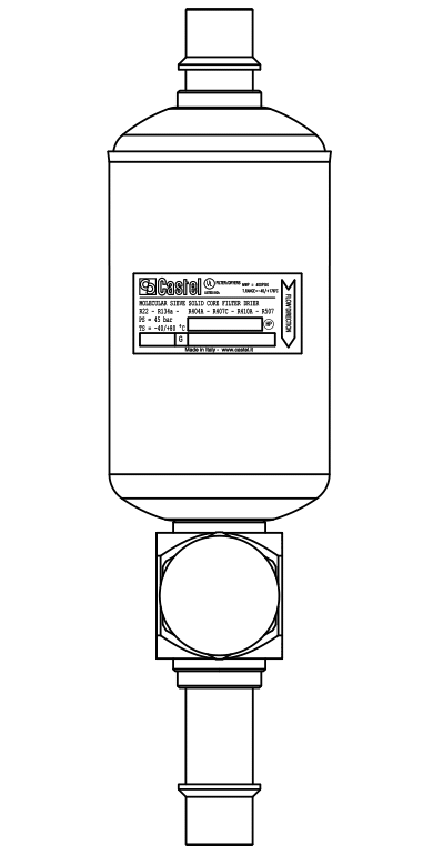 实心干燥过滤器4105/2S,100%分子筛,带水份指示器