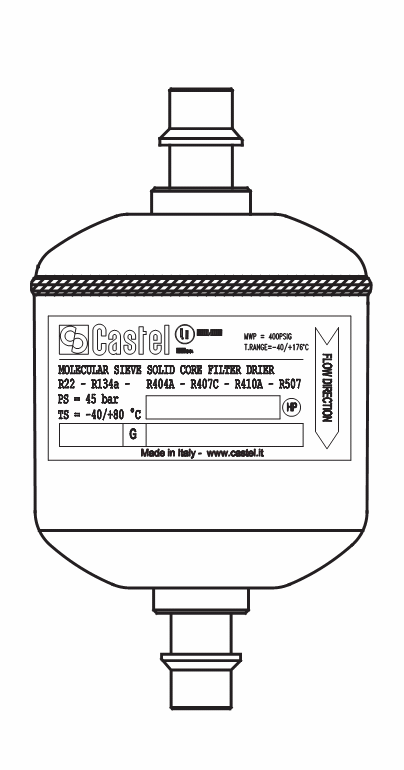 脱水过滤器4205/M10S,实芯,80%分子筛,20%氧化铝