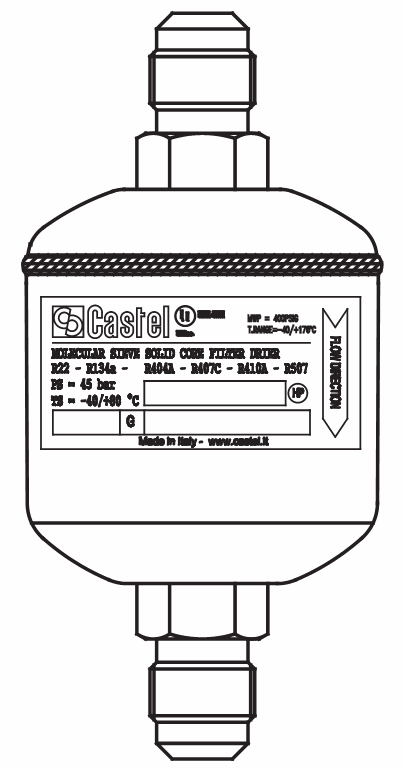 脱水过滤器4216/2,实芯,80%分子筛,20%氧化铝