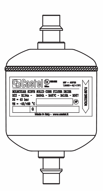 实心干燥过滤器4303/2.5S,100%分子筛,SAE焊接接头