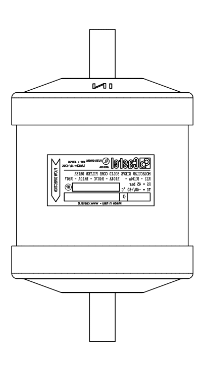 实心干燥过滤器D303/2S,100%分子筛,SAE连接